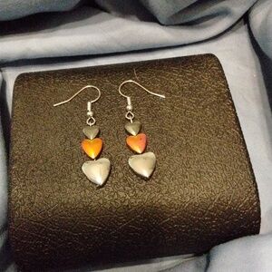 Women's Harriet Ave Jewels 3 heart Earrings NIP